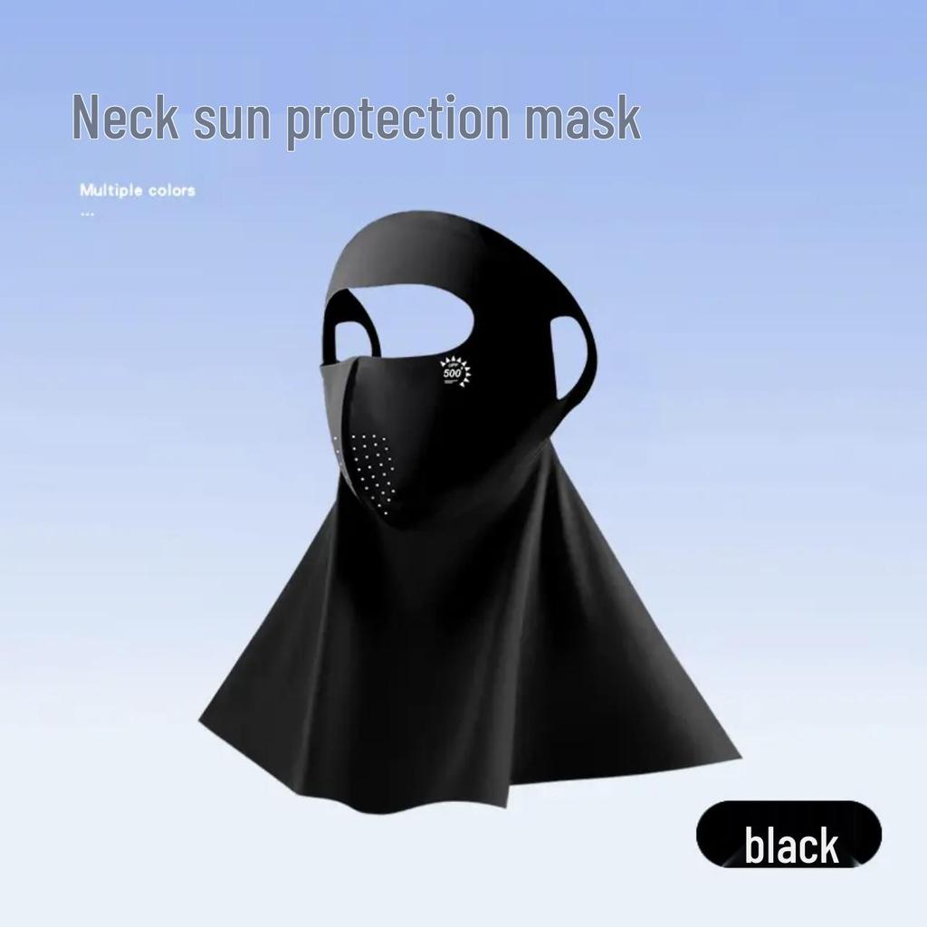 Women's Full Face UV Protection Ice Silk Mask for Summer Cycling