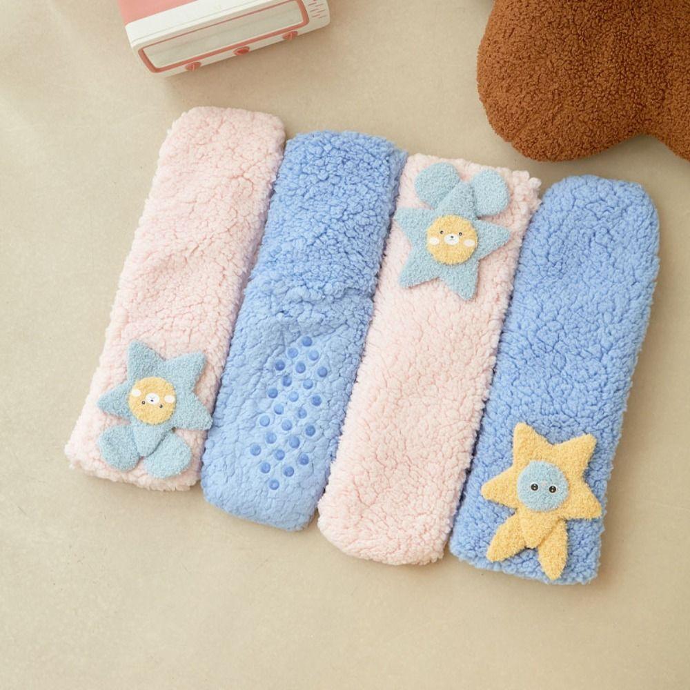 Cartoon Floor Stockings Women Mid-Calf Furry Plush Sock Harajuku Funny Tube Socks  Winter