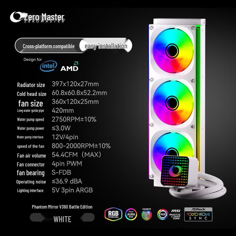Zero Degree Master Illusion 360 AIO Liquid CPU Cooler