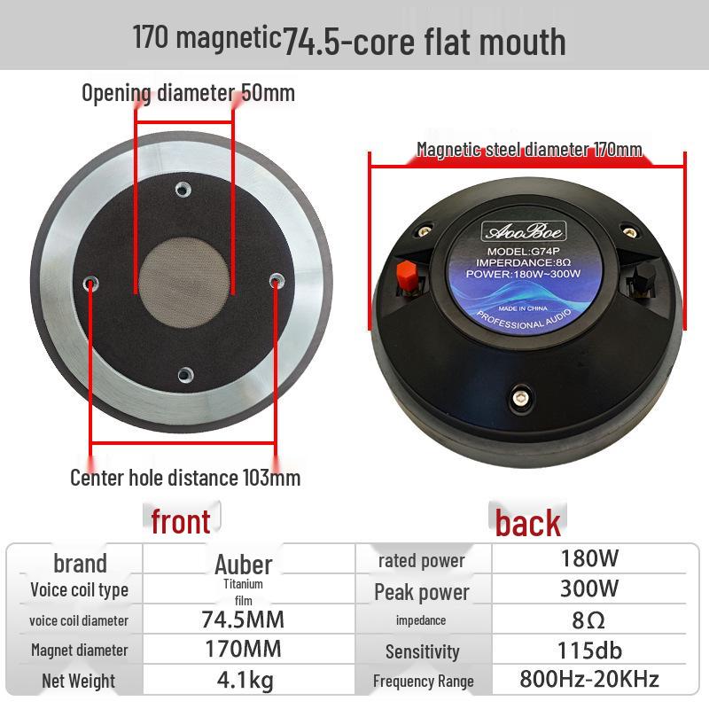 Dual Magnet 3-4" Round Tweeter Bookshelf Speaker, 4-8 Ohm, with Car Card Holder, Ideal for KTV.