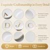 Gold Rim Monogram Letter Ring Dish A-Z Decorative Ring Holder Plate  Blogger's Recommendation