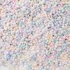 Thousand Color Glass Seed Beads 2/3mm - Solid Enamelled Round Beads for DIY Crafts, Handmade Uniform Cream String Beads.