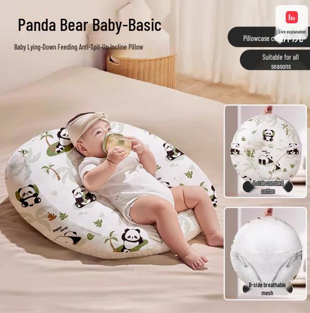 Newborn Anti-Reflux Incline Pillow: Spit-Up & Choking Prevention Nursing Pad