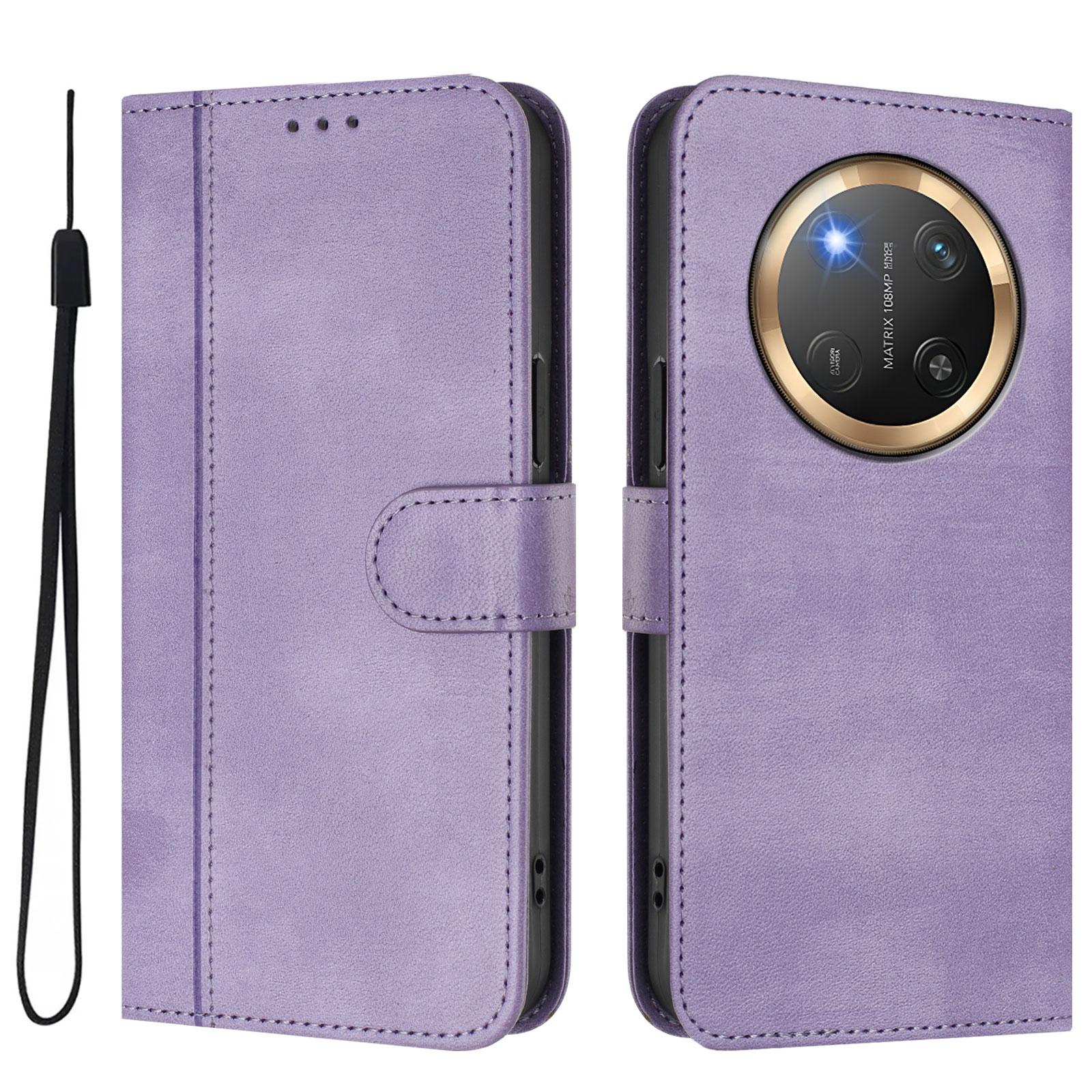 

For Honor Magic7 Lite 5G/X9c 5G/X60 Pro 5G Cases Wallet Stand Retro Texture Leather Phone Cover with Lanyard G