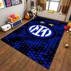 Tappeto Logo Inter Milan, Design Blu e Nero con Accenti Stellati Adatto per l'uso come antiscivolo per soggiorno camera da letto divani