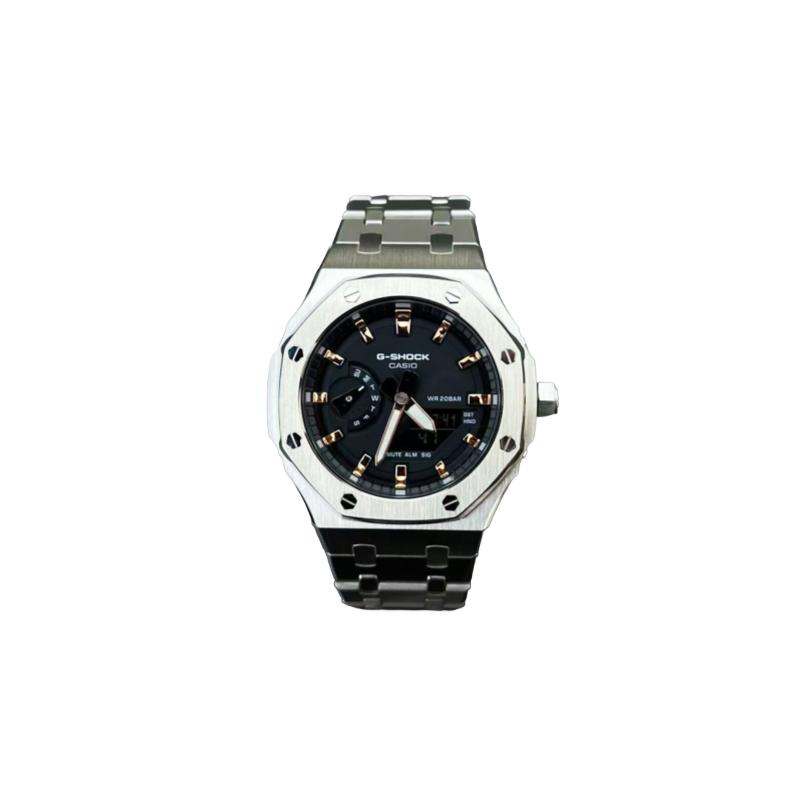 CASIO Customized watch modified series rose gold luminous hands 200 meters waterproof camping daily GA2100-7A(Team1485-GaiZhuang-MeiGuiJinYinGang)