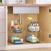 Badezimmer-Organizer, 2-stöckige durchsichtige Unterspülbecken-Organizer, Kosmetik-Arbeitsplatten-Aufbewahrungsbehälter, Ausziehbare Organisation für Speisekammer, Küche