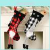 Adorable Red And Gray Heart Plush Christmas Stockings For Festive Holiday Decor