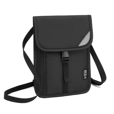 Passport Neck Skimming Large Ultra Security Storage Passport Convenient Overseas ID Card Passport Bag for Men and Women [ISHR] Case, Pouch, RFID,