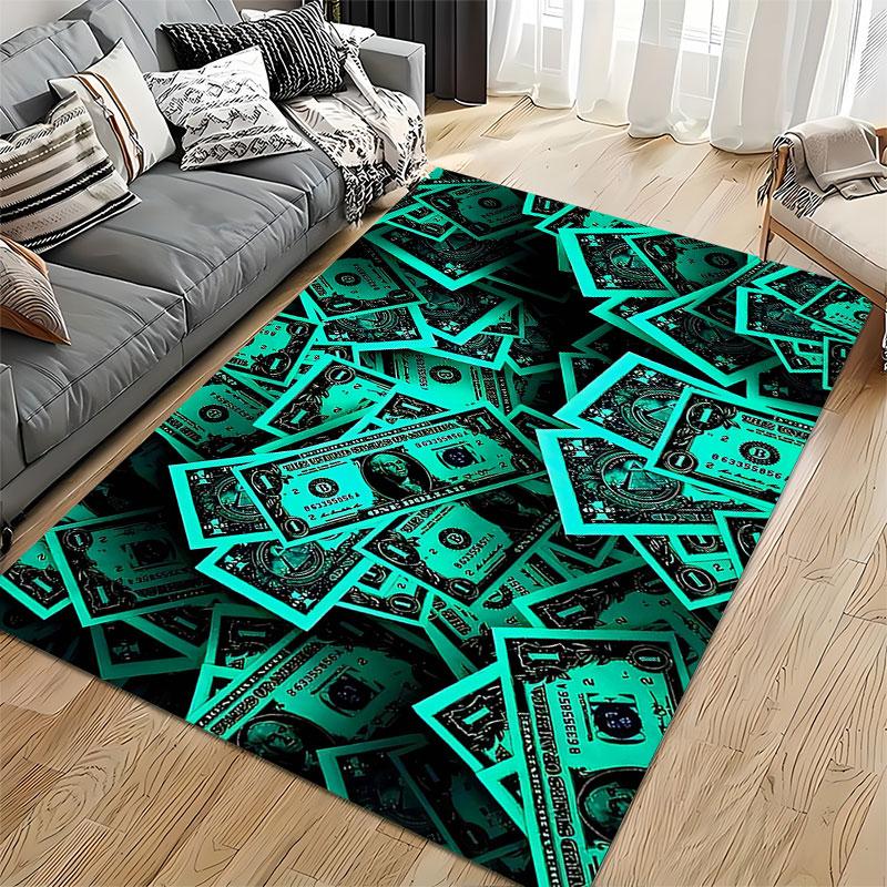 Dollar Design Green Carpet suitable as a non-slip mat for the living room or bedroom sofa