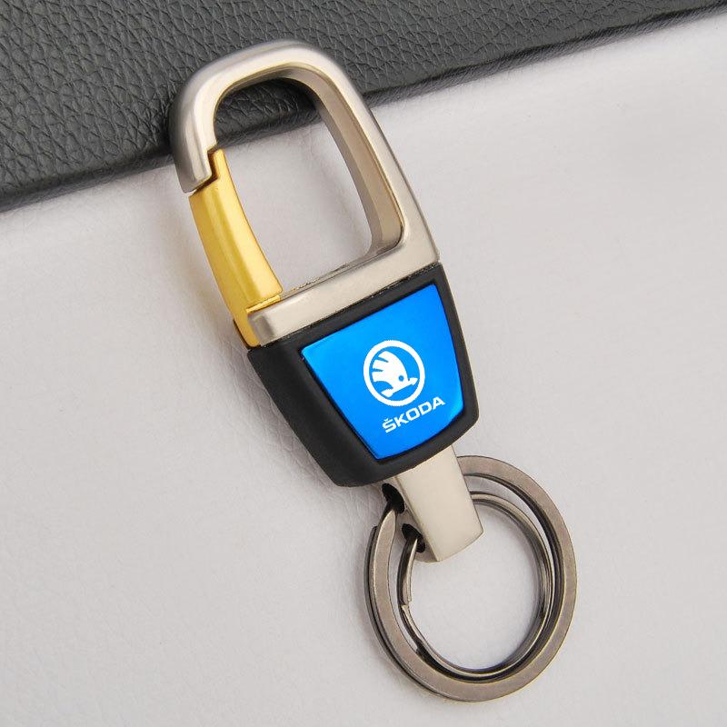 WVCL8 3D metal car shape LOGO key chain zinc alloy car gift jewelry keyring for Skoda octavia fabia rapid yeti superb octavia a5 a7
