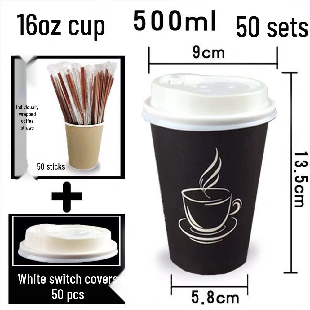 Heat-Resistant Thick Paper Cup with Lid for Hot Drinks