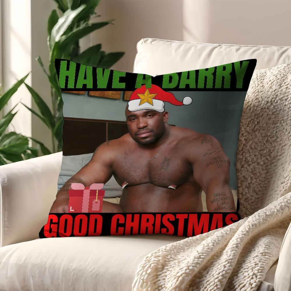 

Prank gift B-Barry W-Wood Meme Prank Christmas cushion cover For Pillow Printing Sofa Decoration Home Car Room Nordic Simplicity 30cmx30cm