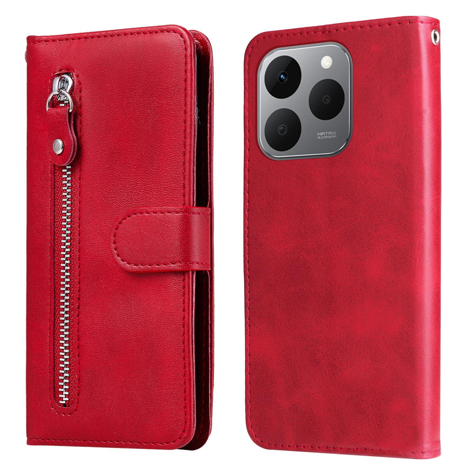 

For Realme 15T 5G PU Leather Cases with Zipper Pocket Wallet Phone Cover Stand