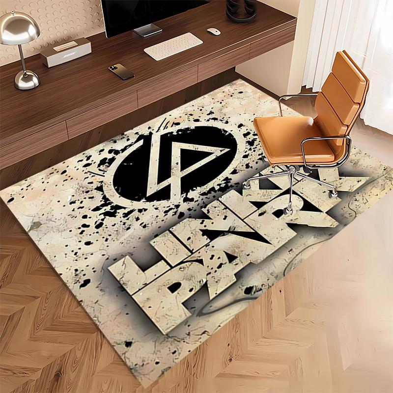 1pc Linkin Park Print Area Rug - Soft, Washable Non-Slip Indoor Mat, Living Room, Home Office Decorative Rug,Office Decorative