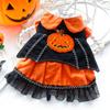 Pet Spring and Autumn Pumpkin Dress Cat Princess Dress Maid Dress Halloween Small Dog Pet Puppy Dog Dresses Christmas Clothes