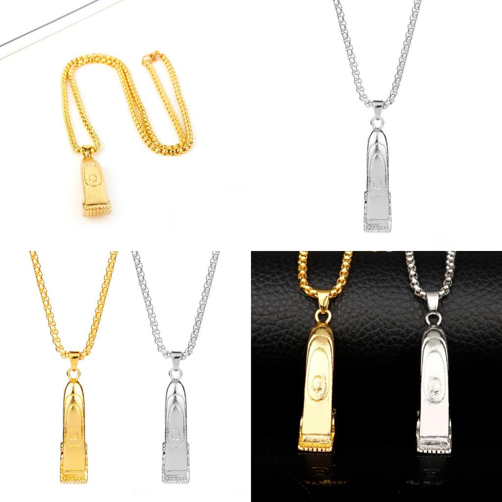 Hair Clipper Metal Alloy Necklace With Pendant For Wedding And Employee Gift Use