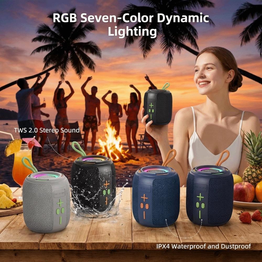 Wirelress HD Bass Sound Speaker Mini Sports Bass Speaker Music Player Bluetooth Speaker Camping