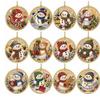 12Pcs Pearl Christmas Wooden Ornament Wooden Christmas Tree Decoration  Party Decor