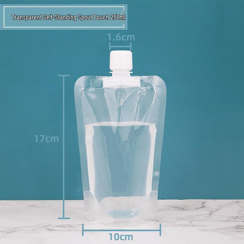 Transparent Pipspåse för Juice, Sojamjölk och Flytande Förpackning - Bärbar Vattenpåse för Takeaway