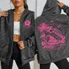 Free Spirit Beach Time Of Travel Print Women Zipper Hoody Fashion Autumn Hoodie Pocket Streetwear Fleece Loose Hoodies