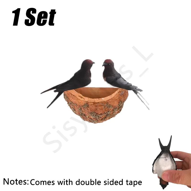 

Многоцветное Имитация Ласточкиного Гнезда Домашнее Украшение Для Дома Внутри Снаружи Искусственные Птицы Фигурка Аксессуары Украшения домашний декор