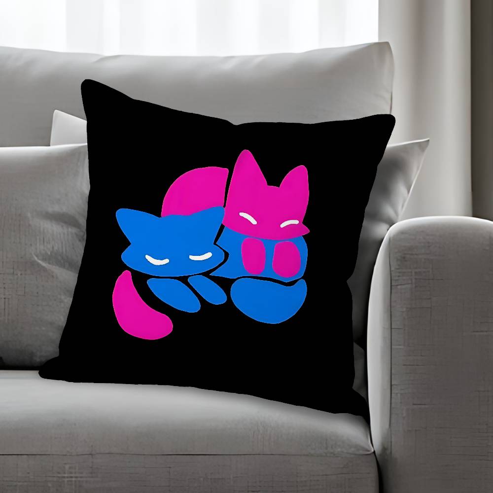 

TTv Girl Who Really Cares Anime Celebrity Merchandise AllMatch Printed Pillow Case Sofa Car Office Room Decoration Protector 30x30 cm