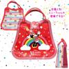 Makeup makeup cosmetic carry bag [MinnieMouse] [With stickers] bag, set, trapezoid, border,
