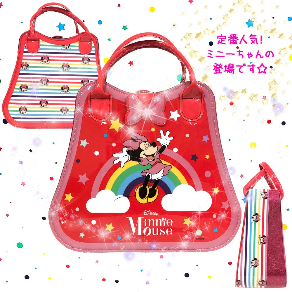 Makeup makeup cosmetic carry bag [MinnieMouse] [With stickers] bag, set, trapezoid, border,