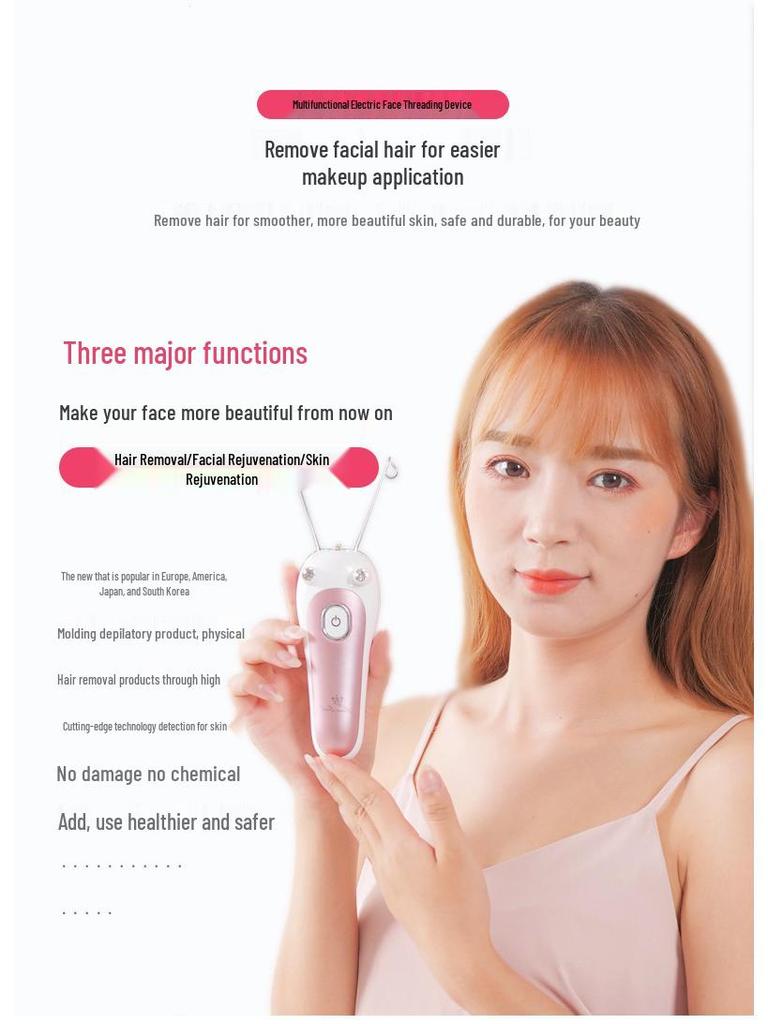 Electric Facial Hair Threading & Removal Device Epilator