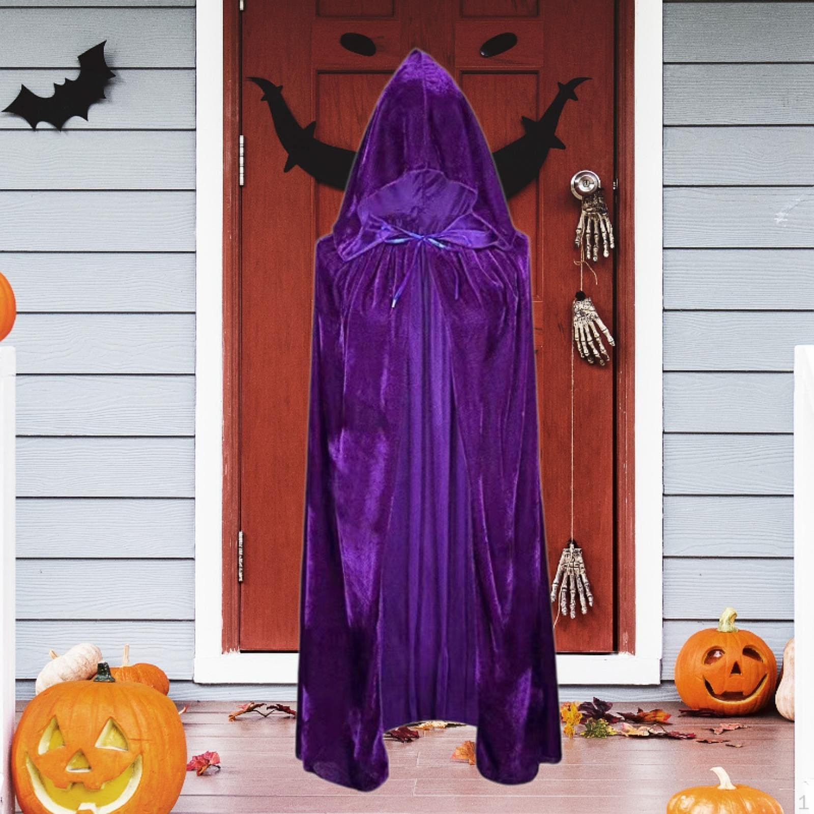 

Накидка на Хеллоуїн. Зручний косплей для клубного одягання. Фотореквізит. Сценічна вечірка фіолетовий