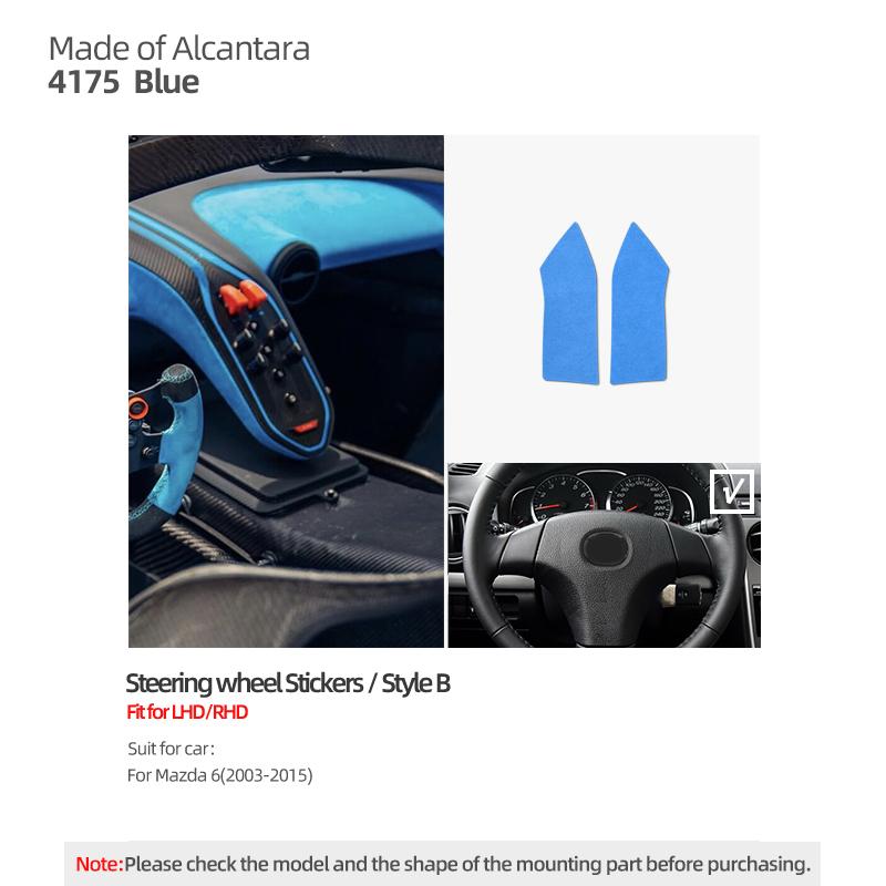 Betterhumz For Mazda 6 2003-2015 Made of Alcantara Auto Steering Wheel Panel Button Trim Sticker Tuning Car Interior Accessories