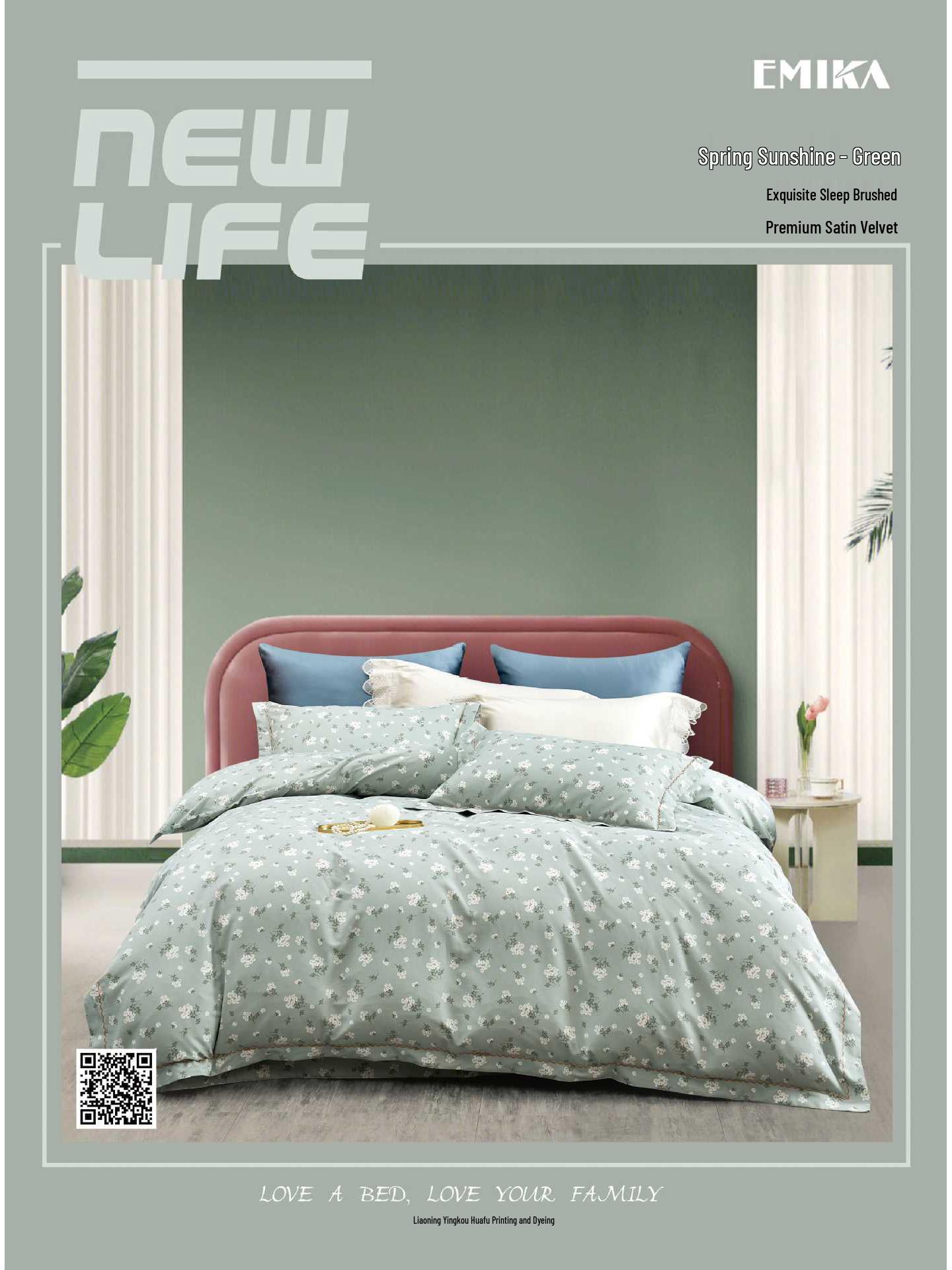 

Комплект постільної білизни з чистої бавовни з начісуванням з принтом - Чотири предмети Full Process Thickened Brushed Cotton