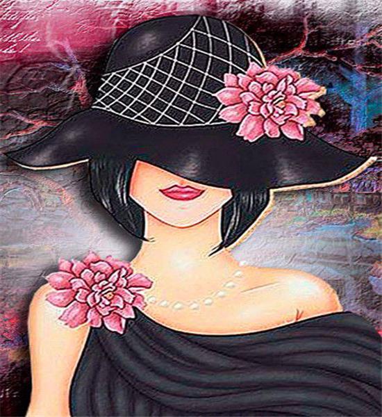 

RUOPOTY краска по номерам, фигурка девушки, настенное искусство, уникальный подарок на холсте, акриловая картина по номерам, женская картина для гостиной 40x50cm NO Frame