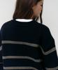OSTKAKA Wool Blended Stripe Pullover Navy