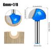 6mm Shank Round Nose Router Bit - Carbide Tipped Grooving Cutter for Woodworking, Edge Trimming & Decorative Carving