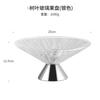 Light Luxury High Foot Glass Fruit Plate Wedding Party Snack Dessert Plate Desktop Storage Decoration Home Kitchen Tableware
