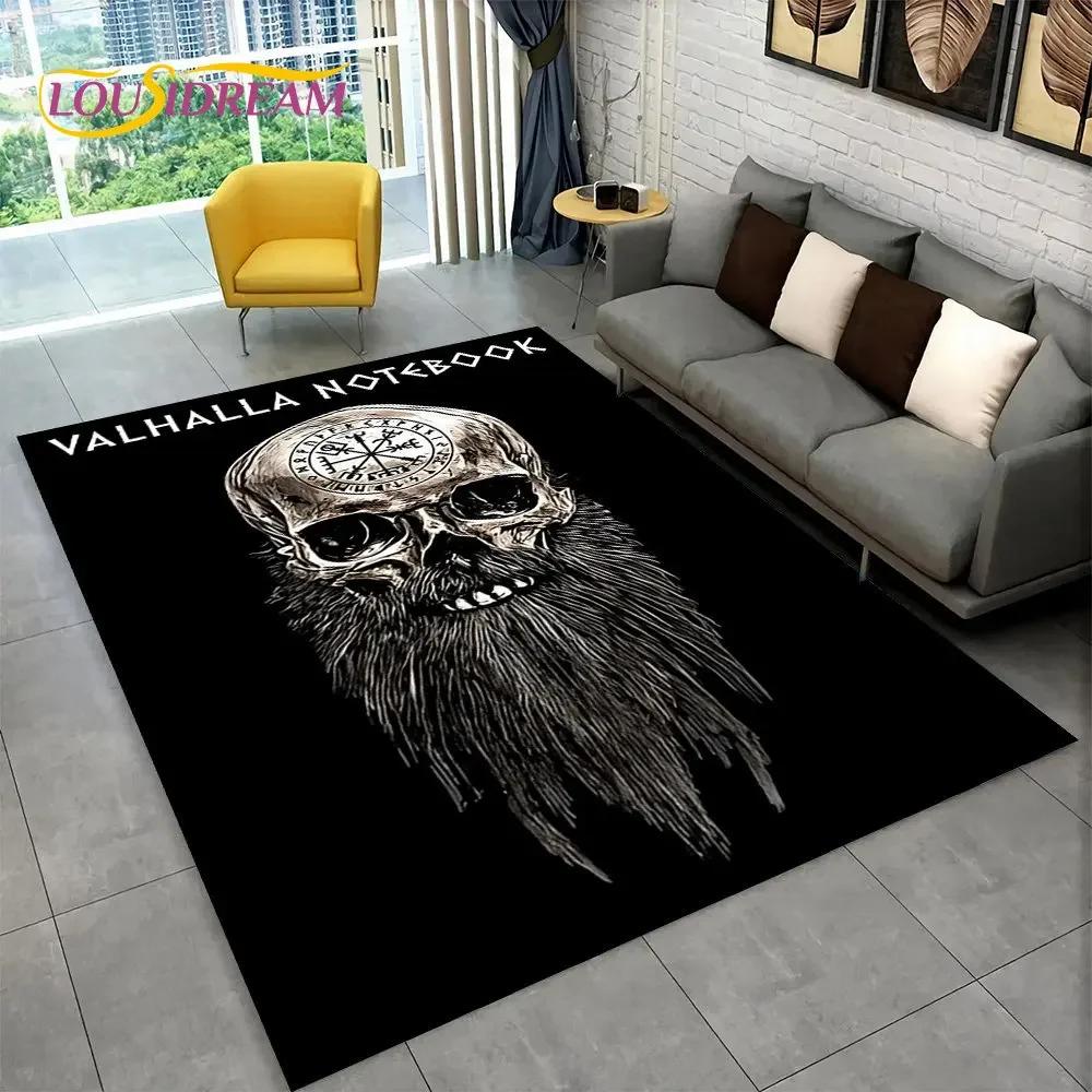 Tappeto con motivo mitologia norrena vichinga Yggdrasill e albero della vita, per soggiorno, camera da letto, divano, zerbino, antiscivolo.