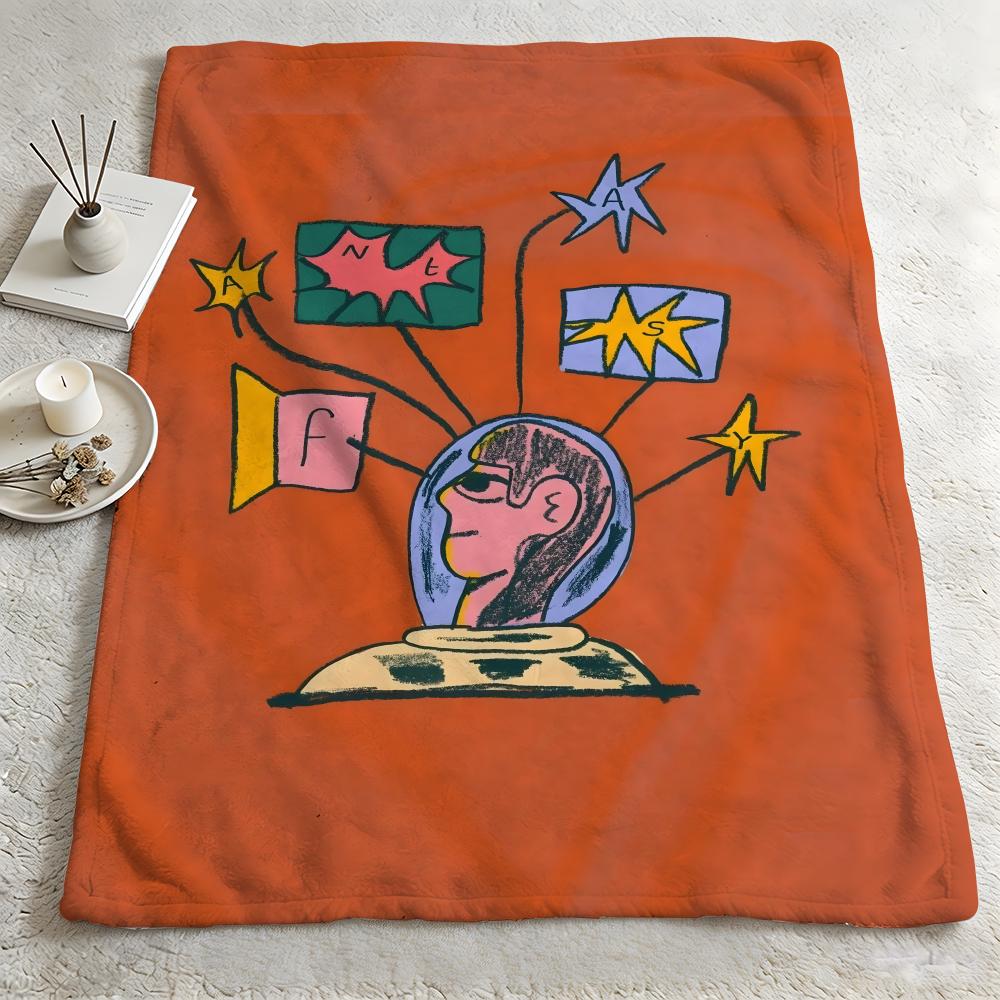 artist DDarren Shaddickk Throw Warm Soft Flannel Blanket Multiuse for Sofa Bed Camping Travel Nap