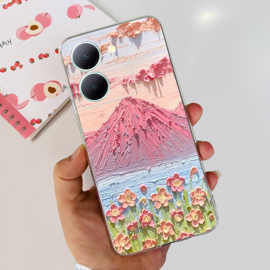 For Vivo Y78 Case Vivo Y78 Plus 5G Soft TPU Silicone Capa Coque For Vivo V29 Lite V2244 Back Cover Lovely Cat Cartoon Girly Etui