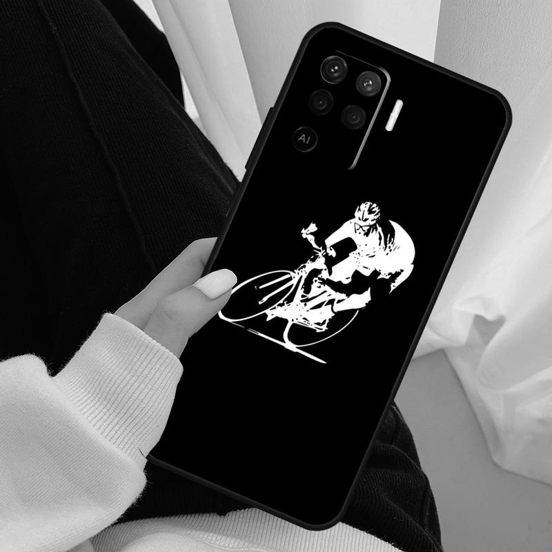 Bike Bicycle Case For Oppo A54 A74 A94 A18 A57 A17 A77 A38 A58 A78 A98 A80 A60 A40 A96 A76 A16 A15 A5 Pro