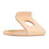 Wooden Phone Stand Waterproof Ergonomic Integrated Wood Tablet Holder with TPU Non Slip Pad Light