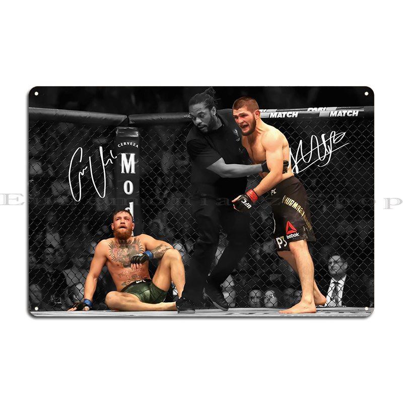 Khabib Nurmagomedov Metallplakette Poster Partyteller Retro Wanddekoration Plaketten Design Blechschild Poster