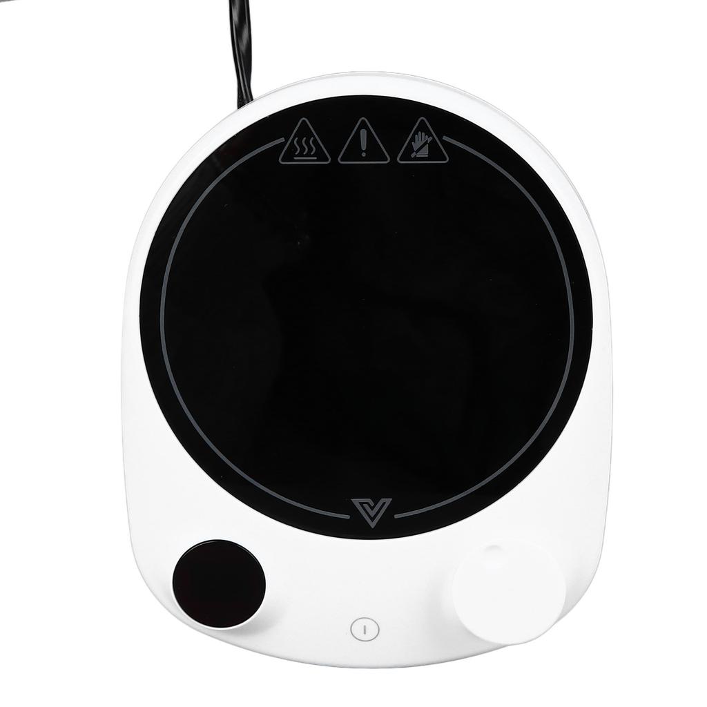 Electric Heating Cup Warmer Constant Temperature Auto Shut Off Milk Coffee Mug Heater White