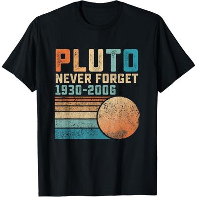 Pluto Nooit Vergeten Grappig Astronomie Ruimte Wetenschap Nerd T-shirt