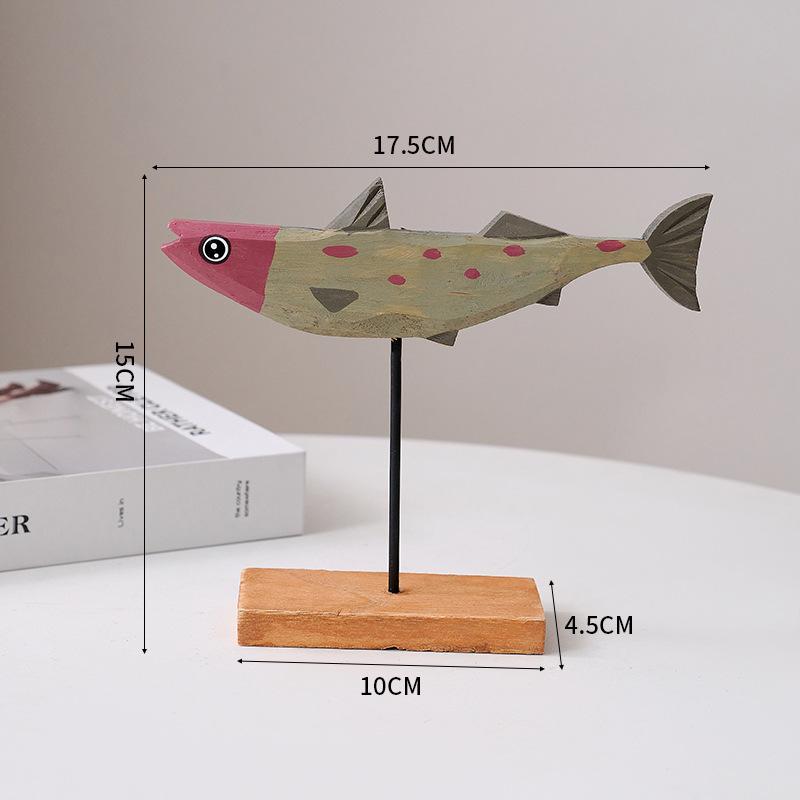 

Красочные средиземноморские деревянные рыбки для гостиной или детского стола