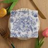 20Pcs Blue Flower Printed Paper Napkins, 2-Ply Disposable Napkins for Baby Shower Birthday Party - Table Decor Tissue Supplies