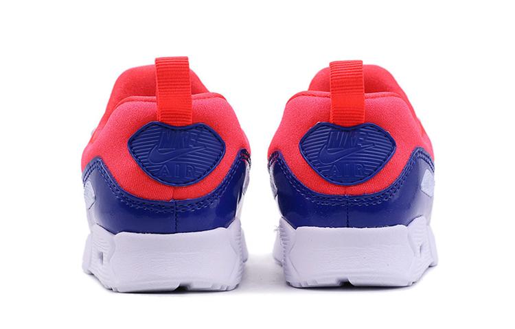 Nike Malé 90 Protiskluzové Tlumení Nízké Běžecké Boty Červená Modrá Bílá Kojenci A Batolata 881924-604
