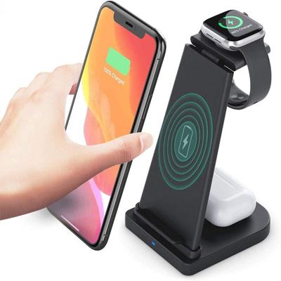 Bezdrátová nabíječka 3v1 15W Qi Rychlé nabíjení pro iPhone 12 11 XS XR X 8 iWatch 6 5 4 3 2 Airpods