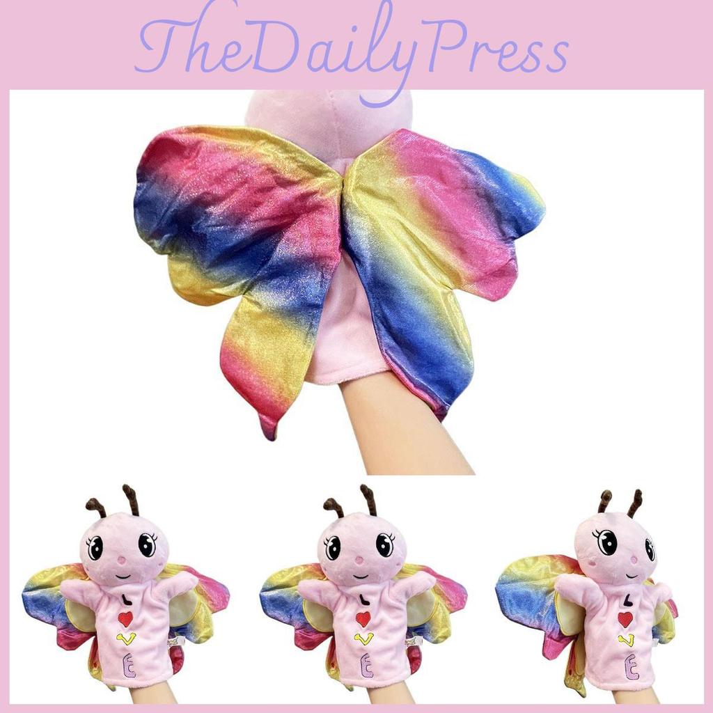 Colorful Handmade Butterfly Plush Toy Parent Child Soothing Doll Interactive
